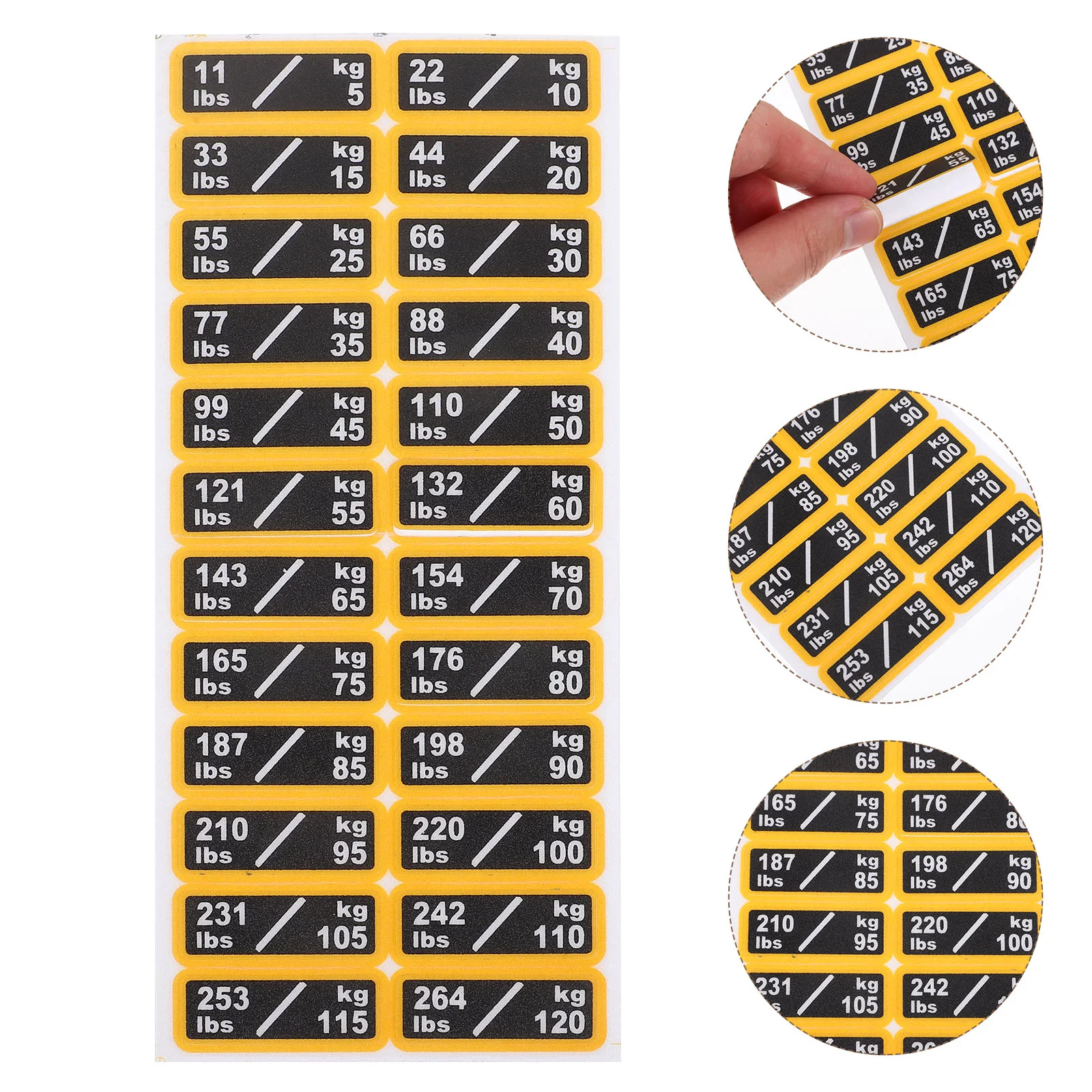

Fitness Equipment Stickers Self-adhesive Label Weighting Tag Labels Tags Decal Instrument Pvc