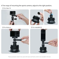 TELESIN Magnetic Quick-release adapter with 1/4 screw For Gopro Hero Insta 360 DJI OSMO Action Action camera accessories 5