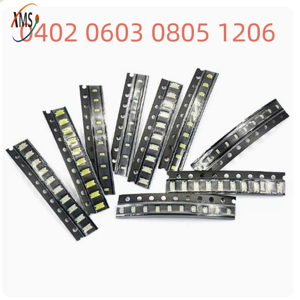 0805 SMD LED 고휘도, 레드, 블루, 화이트, 그린, 오렌지, 옐로우, 100 개