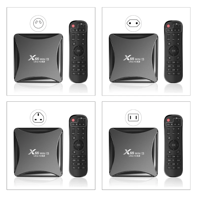 

Set Top Box X88 Mini 13 RK3528 8KHD for Android13 Box 2GB 16GB Dual Wifi 2.4G+5Ghz 100MLAN Media Player