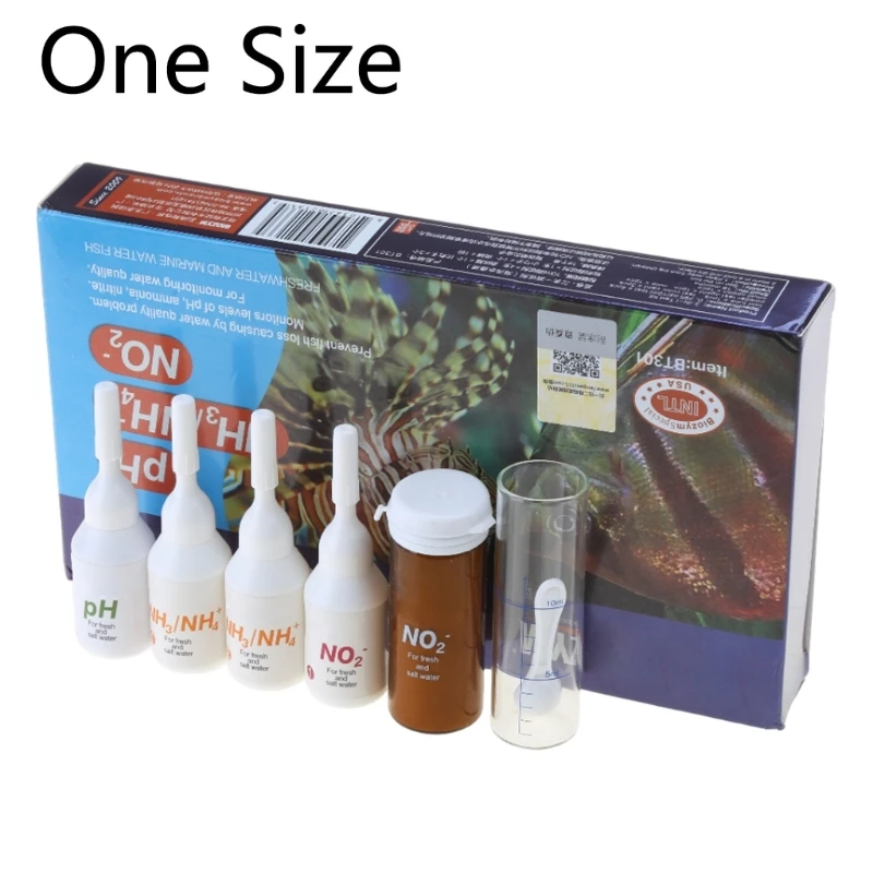 Aquarium Test Kits Testing Solution Monitors pH Nitrites Ammonia Easy to Use