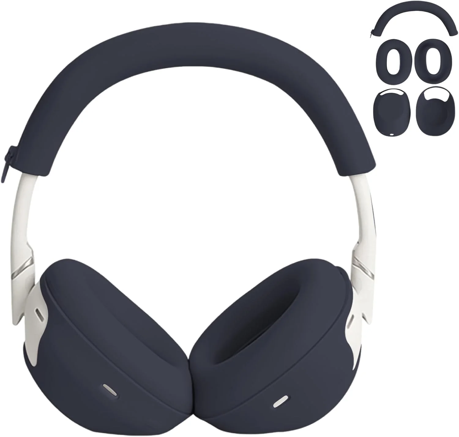 3-in-1 Silicone Sweat-Resistant Headphone Cover Set with Ear Pads and Headband Protector