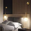 Modern Simple Glass Wall Lamp Nordic Creative LED Luxury Wall Lamps for Living Room Bedroom Bedside Wall Light Fixtures Lighting 4