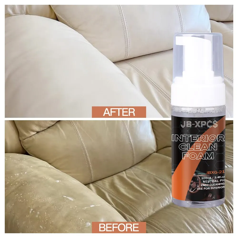 Interior Cleaner Water-free Foam Spray For Plastic Trim Leather Seat Fabric Top Carpet Stain Cleaning Solution JB-XG 21 car cleaner spray car cleaner interior cleaner foam cleaner spray
