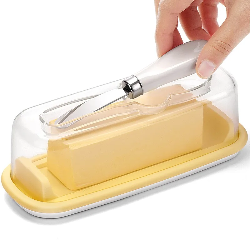Butter Box With Lid Spatula Cheese Baking Bread Storage Box Baby Food Container Cheese Rectangular Preservation