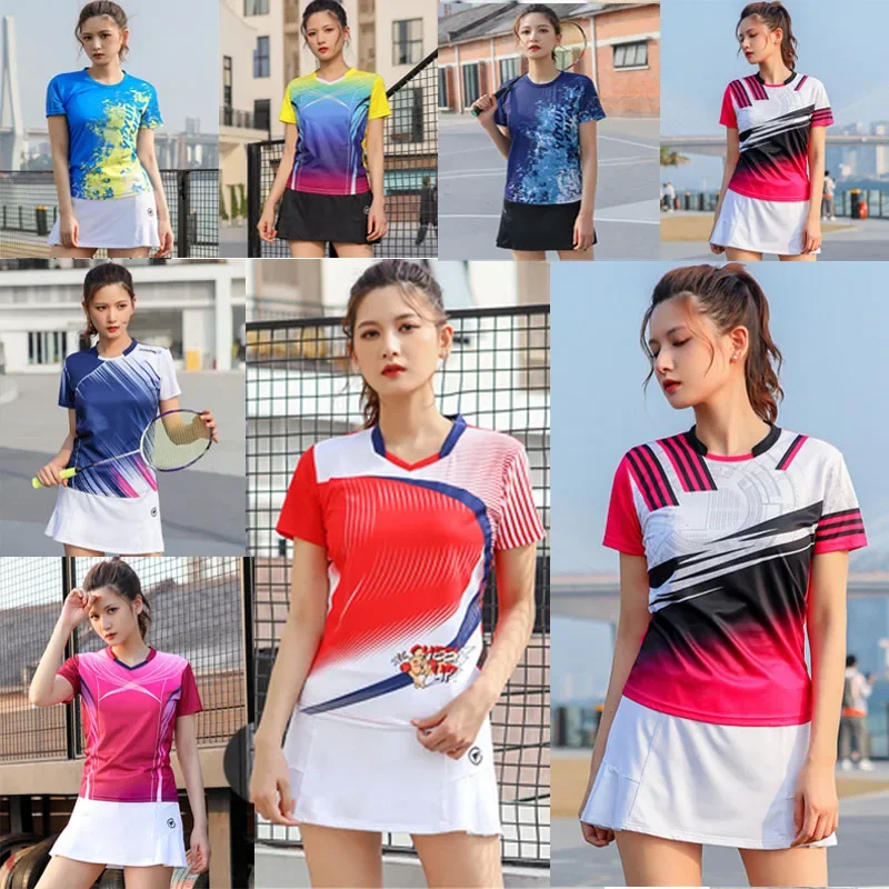 Kids Women Tennis tshir + Shorts Sets ,Youth Badminton Jersey Skirt Suits Girl ,Table Tennis T shirt Clothes , Outdoor Sport Kit