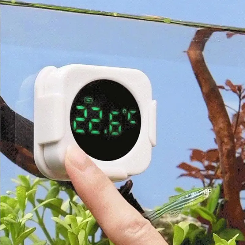 Digital Aquarium Thermometer LED Display Rechargeable