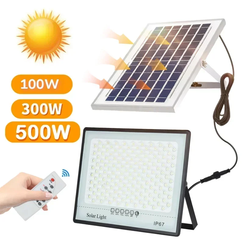 كشاف جداري بالطاقة الشمسية 128 LED مقاوم للماء IP67