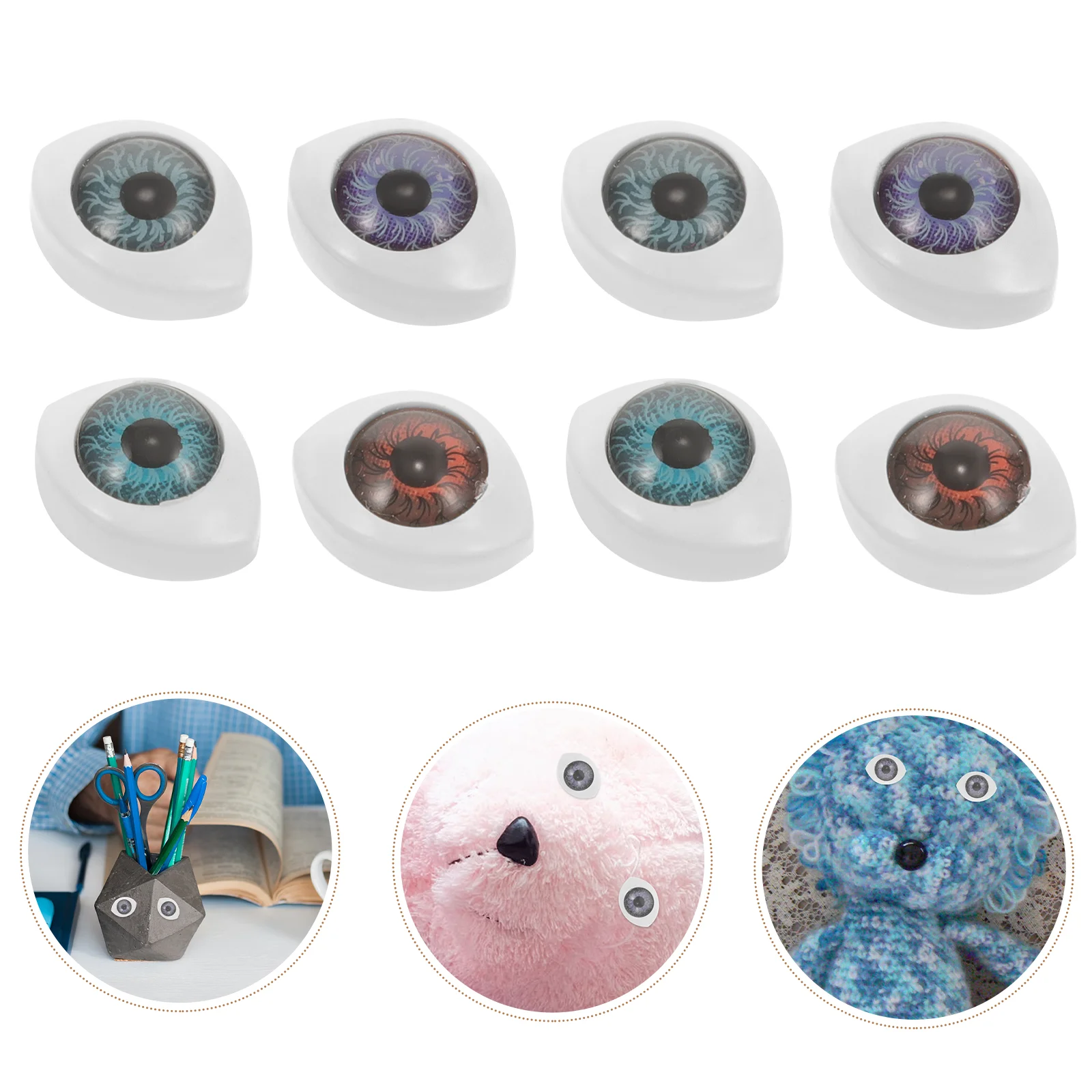 

Мягкие кукольные глаза Plushys, пластиковые страшные Овальные Плоские Глазные яблоки, мягкие игрушки «сделай сам» в виде животных, смешанные куклы-марионетки для шитья