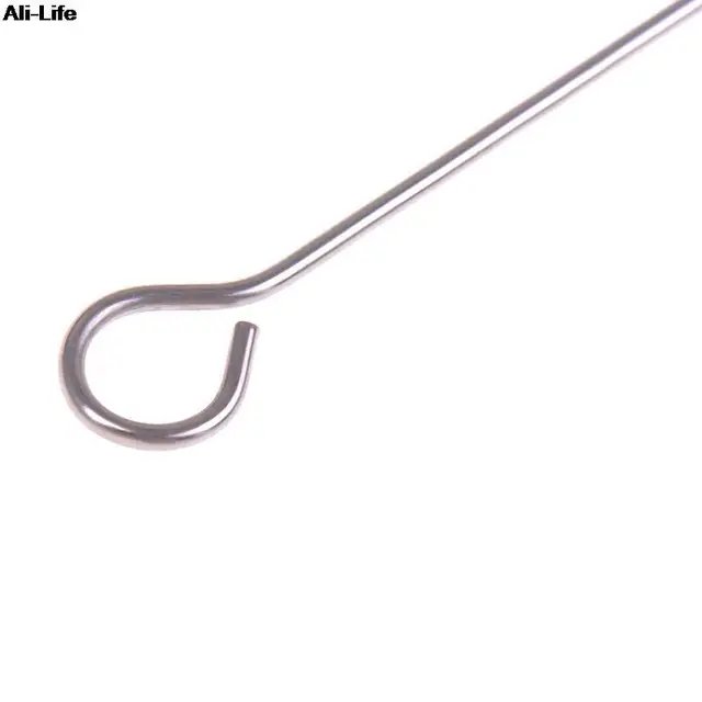 10Db Kültéri Kemping Piknik Hús Libakerek Kerek Sült Nyárs Rozsdamentes Acél Grillező Tű Barbeque Konyhai Edények - Image 3