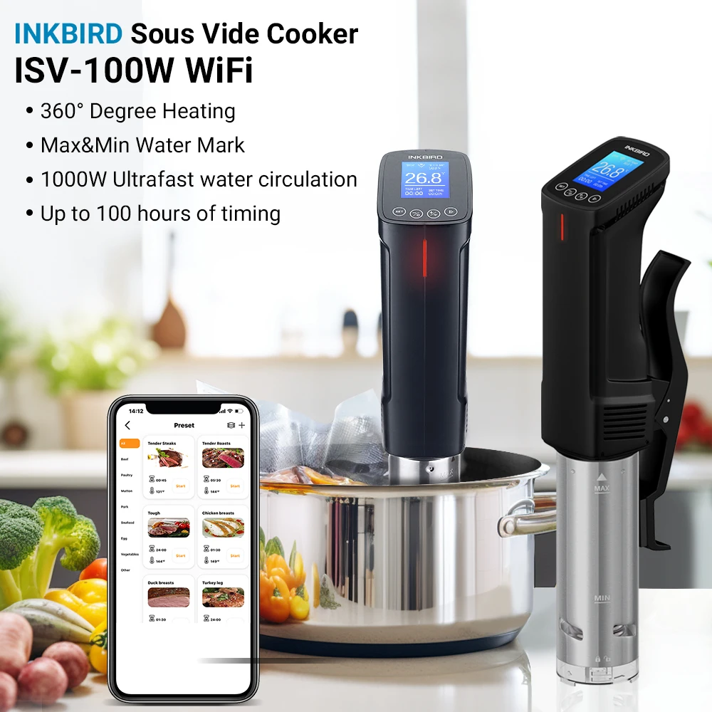 INKBIRDISV200WWiFiCulinarySousPrecisionCookerSlowCook1000W
