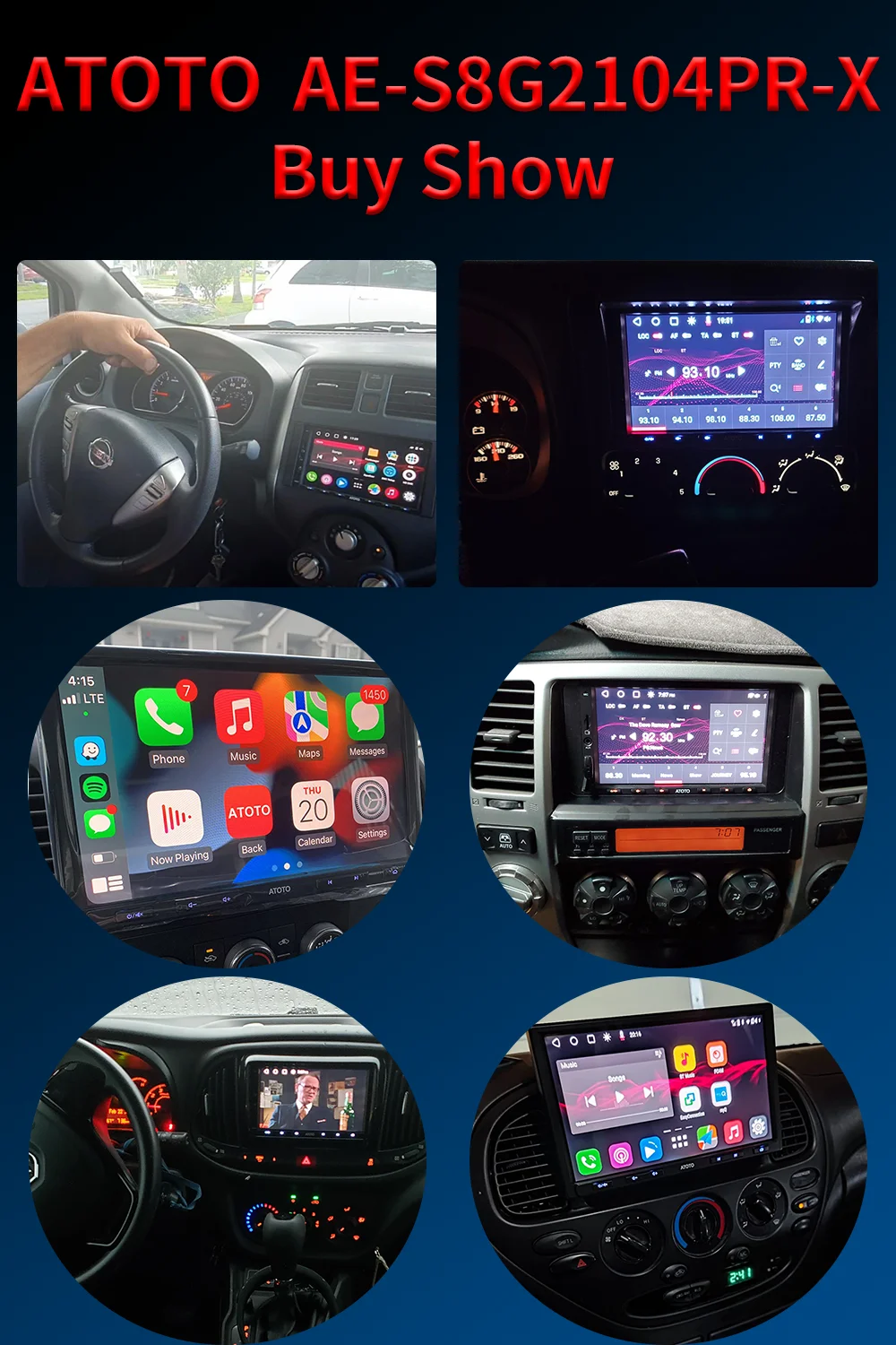 Atoto Ae-s8g2104pr-a-x 10.1 Inch Car Multimedia Video Player Atoto Ae-s8g2104pr-a-x 10.1 Inch Car Multimedia Video Player
