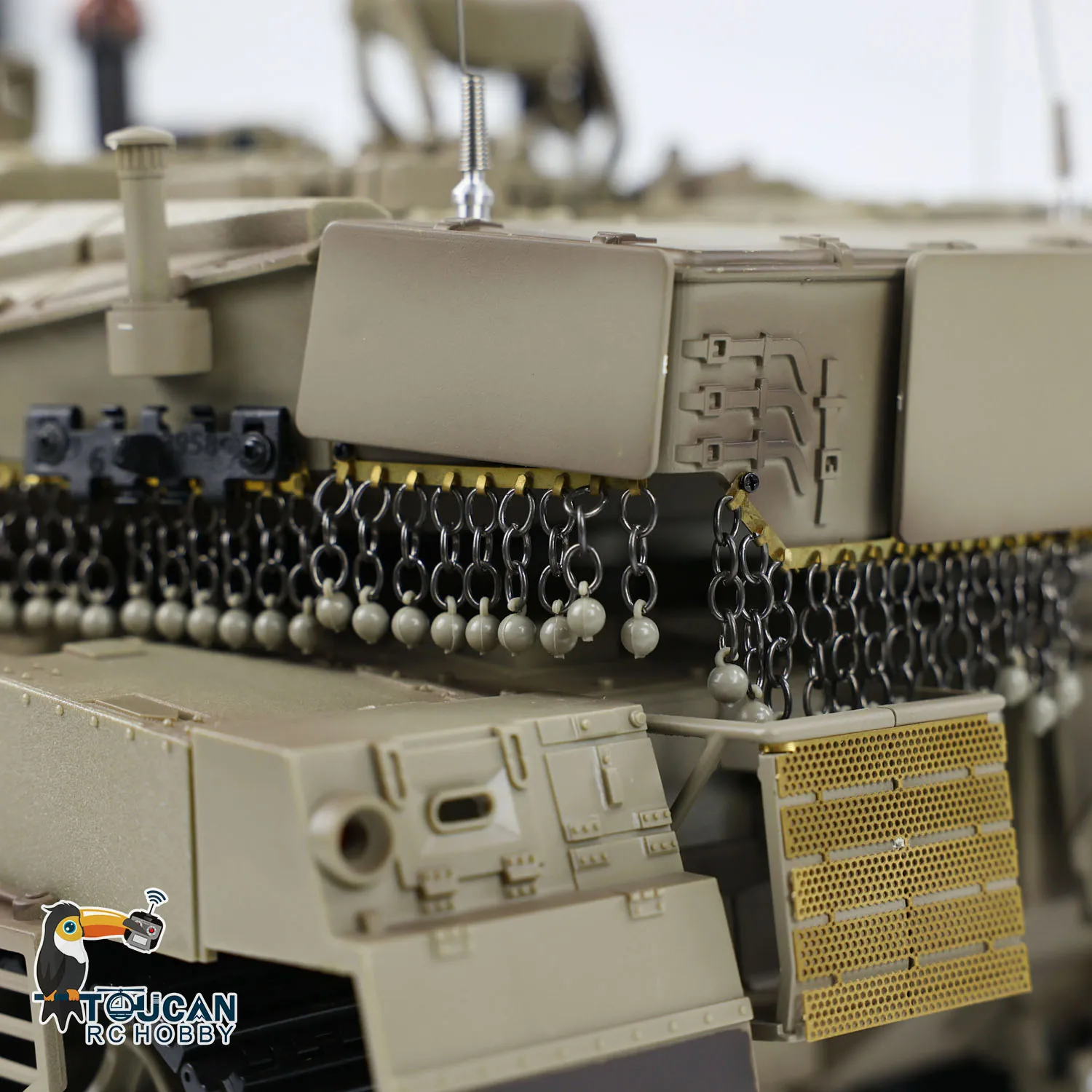 US Stock 1/16 Scale Henglong RC Tank  IDF Merkava Infrared Battle Military 3958 Remote Control Plastic Barrel Recoil Toys 6
