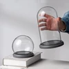 15*30cm Higher Glass Dome Vase Home Decoration EVA Grey Blue Base Transparent Cover DIY Friend Favor Gift Wedding Live Prop 5