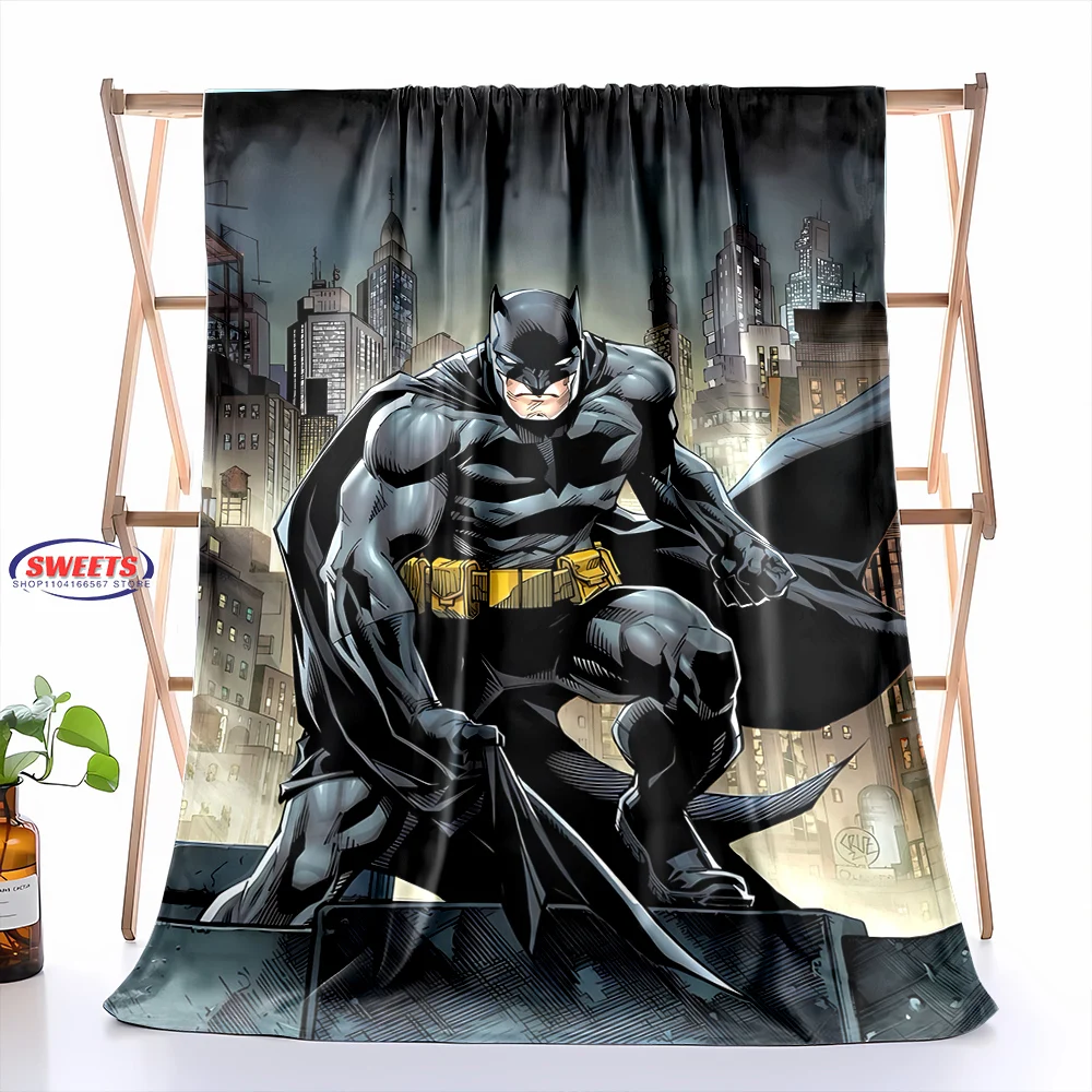 Popular Classic Superhero Batman Blanket Sofa Bed Cover Four Season Soft Fluffy Quilt Blanket Flannel Throw Outdoor Leisure Nap 5