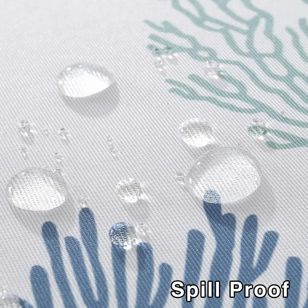 Summer Ocean Sealife Rectangle Waterproof Tablecloth Holiday Party Decor Washable Kitchen Dining Tablecloth Home Decorations 5