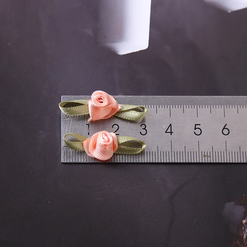 50PCS Rose Pod Bow Handmade DIY Simulation Ribbon Jewellery Accessories Clothing Accessories Decorative