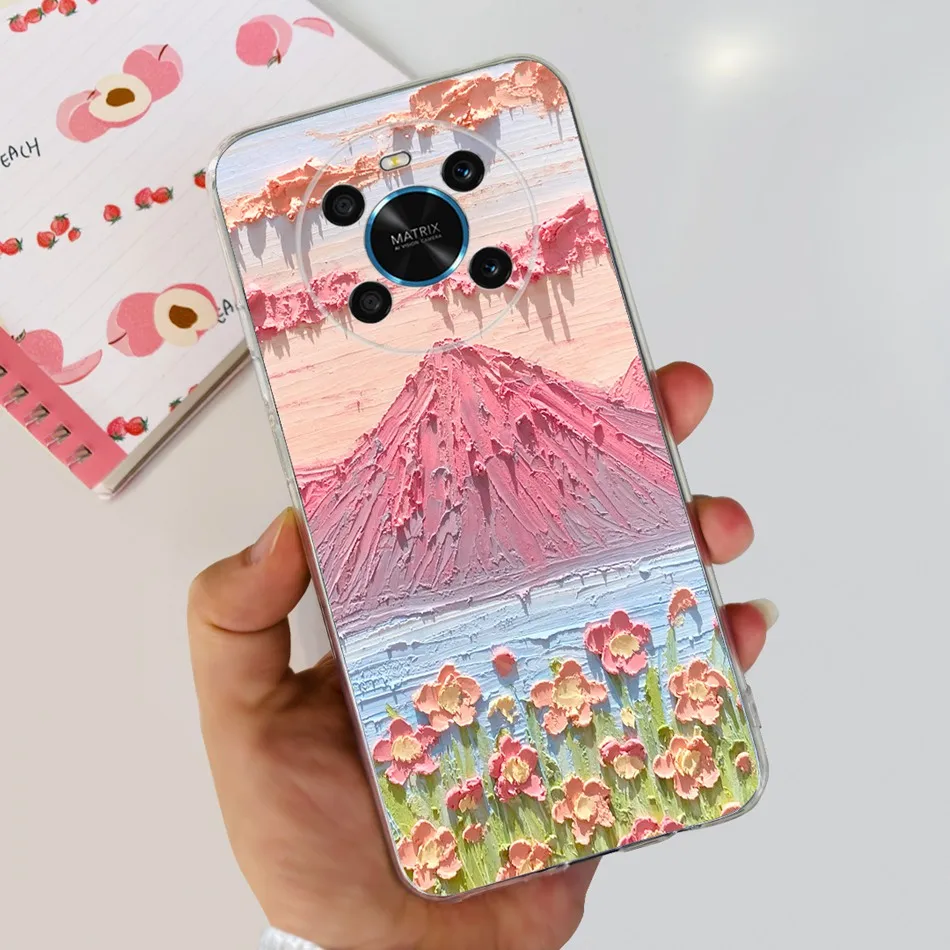 Elegant Printing Soft Silicone Clear TPU Protective Phone Case