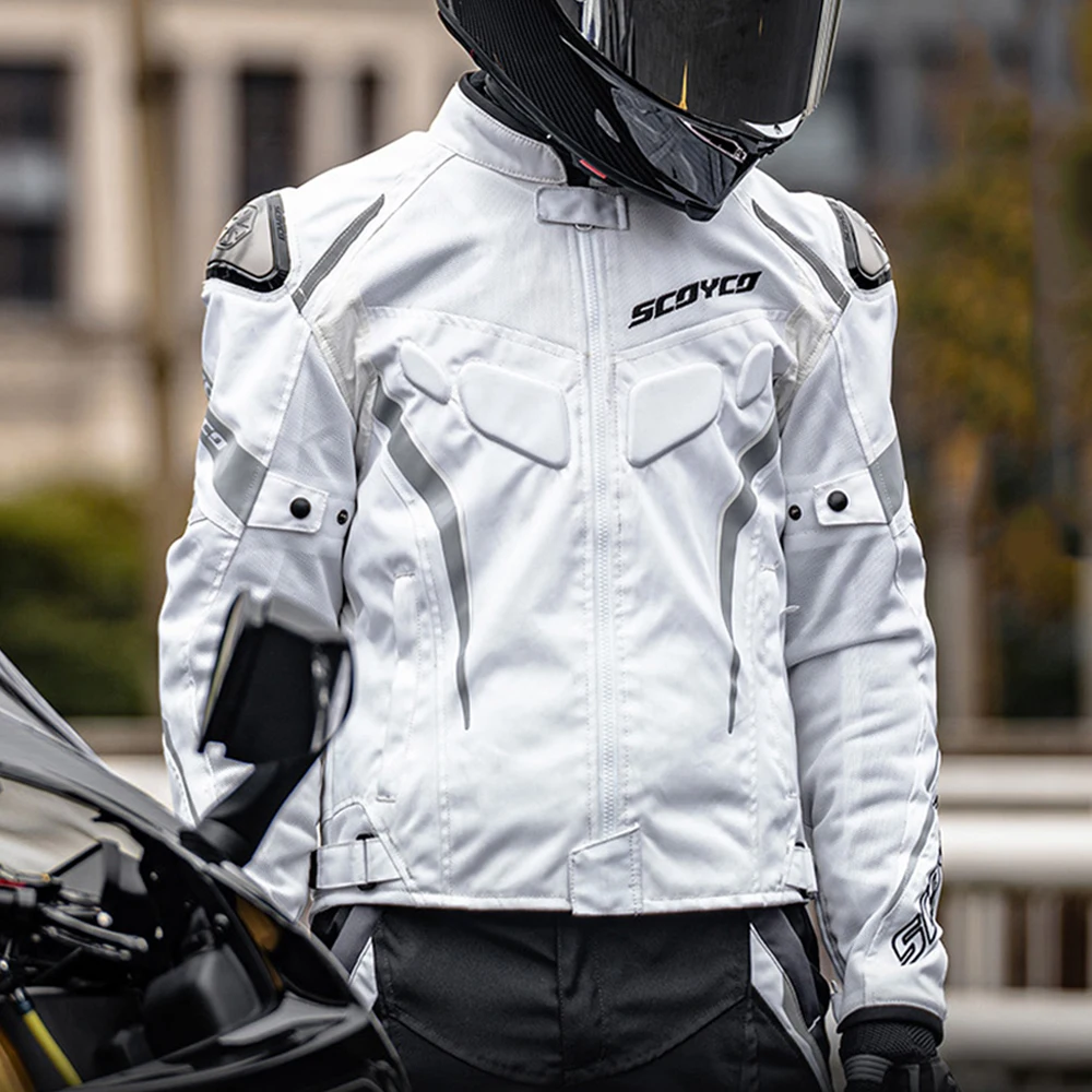 Men Summer Motorcycle Jacket Pants Suit Breathable Mesh Riding