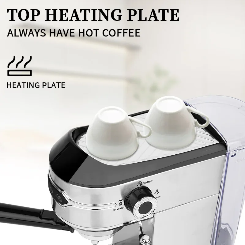 Small Home Espresso Machine Semi-automatic Espresso Machine Multi-function Steam Milk Frothing Wand Portable Coffee Maker 3