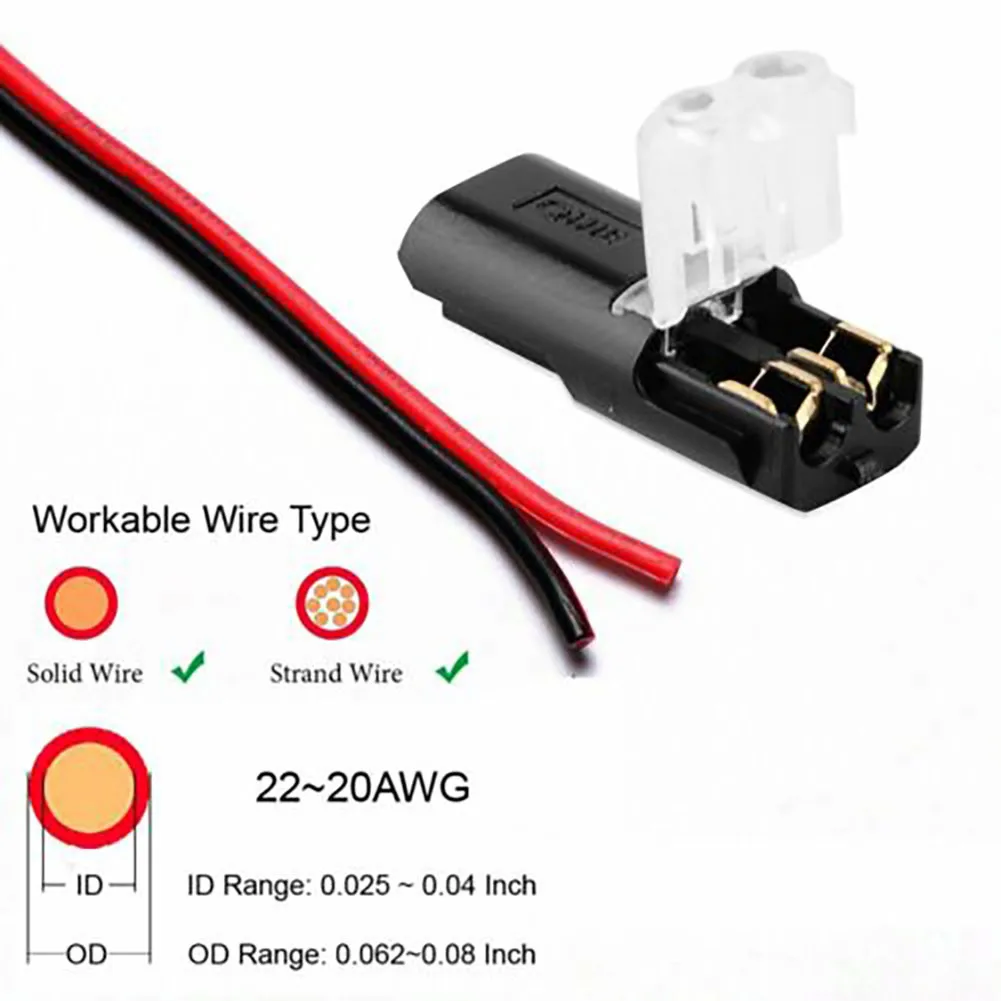 10x 12V Auto Draht Und Kabel Steckverbinder Mit Terminal Verbindung Schelle  Part