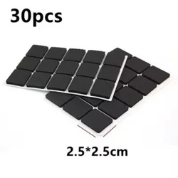Premium Anti - Slip Furniture Leg Pads - Self - Adhesive Floor Protectors (2.5x2.5cm - 30pcs)