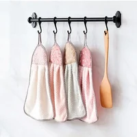 23*36cm High Quality Thick Coral Fleece Soft Hand Towel Cotton Non-oil-Stick Soft Cloth Bathroom Wipe Towel Kitchen Dish Towels 4