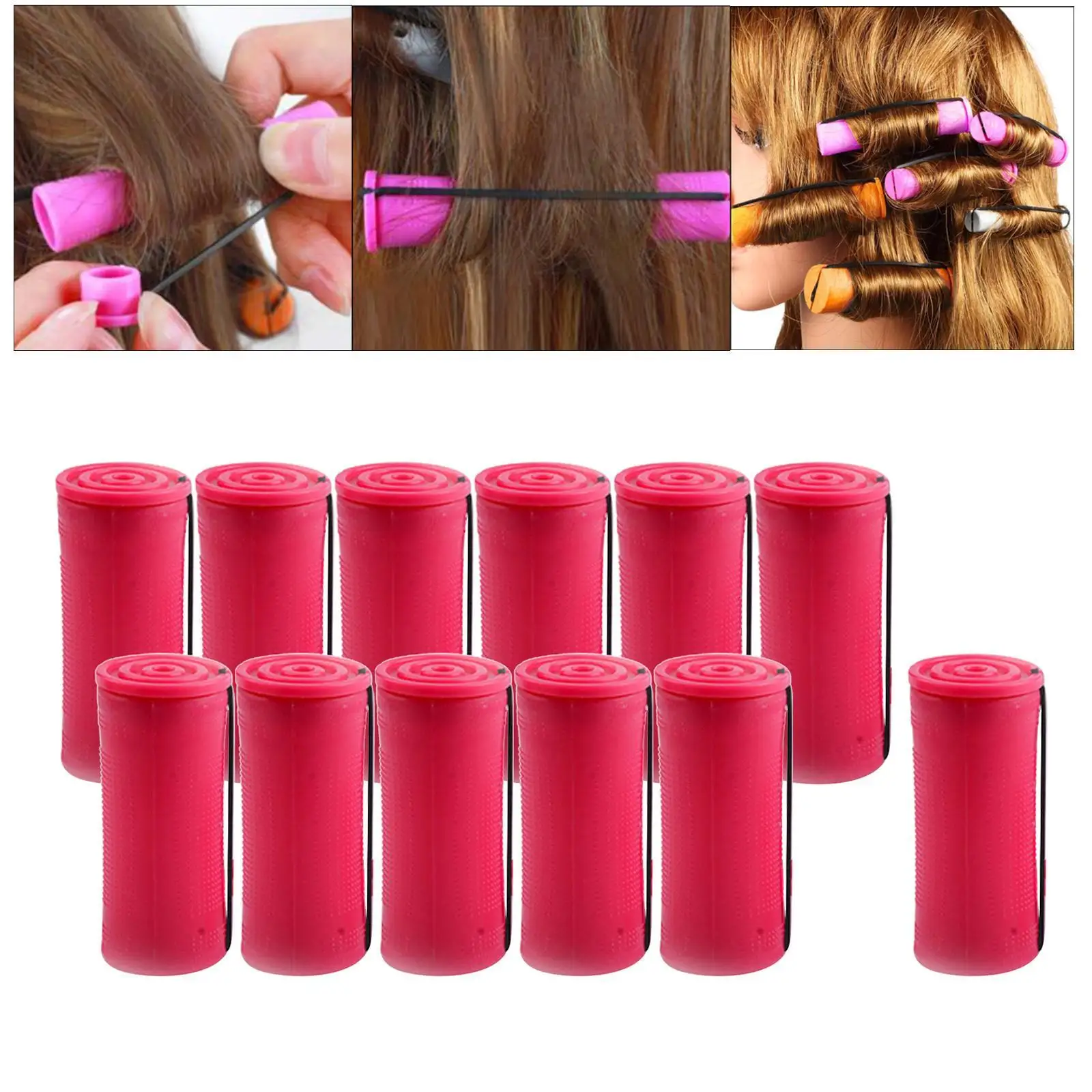 Curl Cold Wave Perm Rods Curling Hair Curly Wavy Rod Set Women Girls 12 pcs 4cm