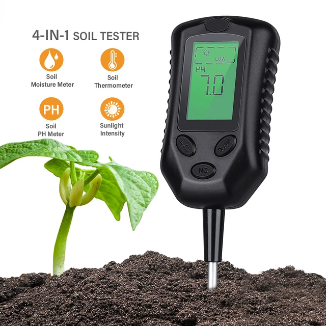 4-In-1 Talajmérő Ph/Nedvesség/Napfény/Hőmérséklet Humidométeres Savasság Monitor Kertészkedés Gazdálkodás Ültetési Páratartalom-Érzékelő Tesztelő