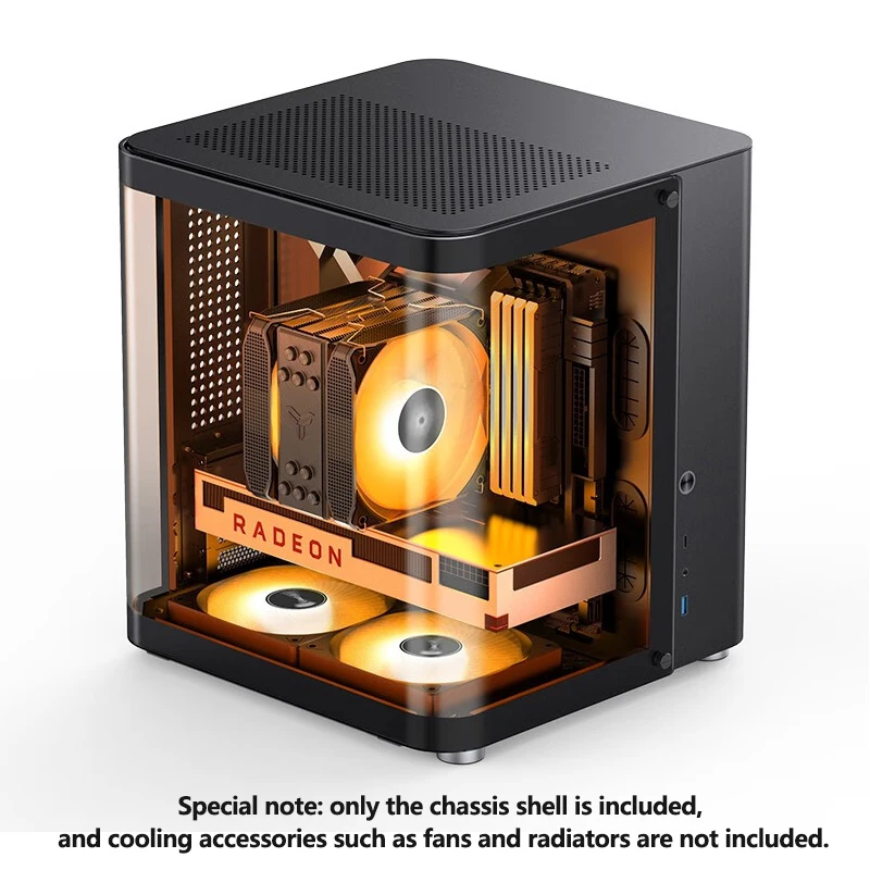 Jonsbo TK-1 Version 2.0 M-ATX ITX Case Ring Tempered Glass