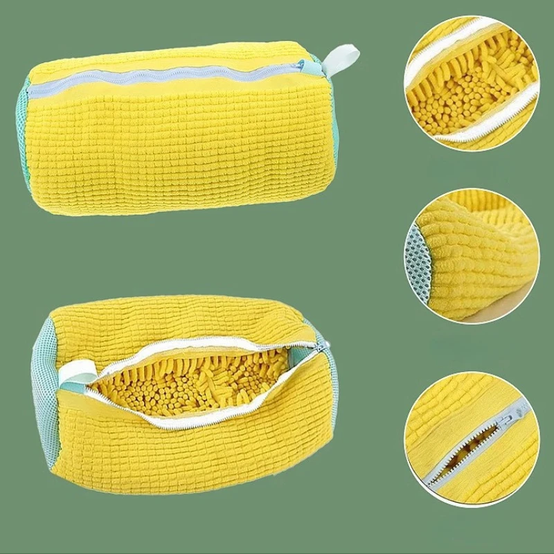 Shoe Washing Bag Zipper Laundry Bags Washing Machine Shoes Protector Fluffy fibers Polyester Closure Shoes Cleaning Bags 1/2PCS shoe washing bag laundry bag