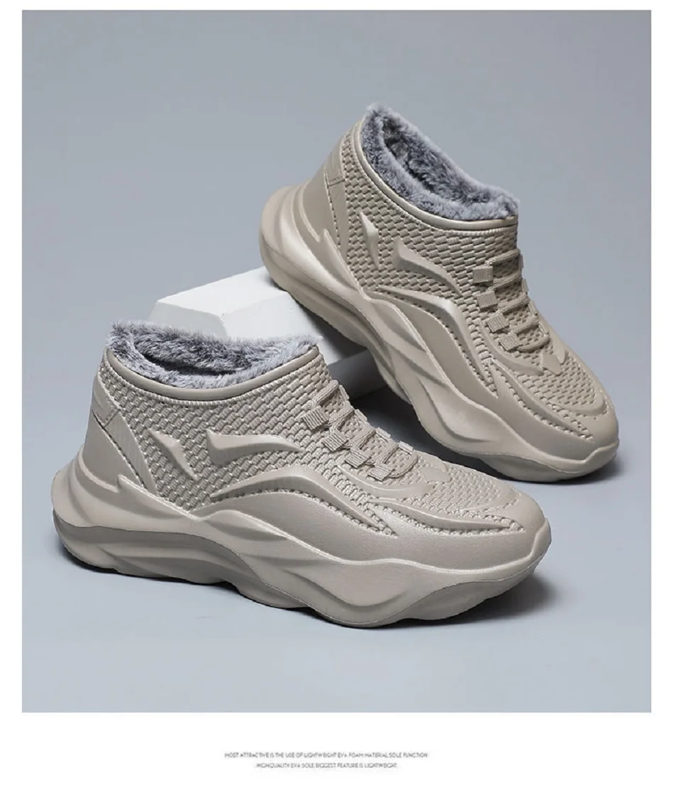 Men's Outdoors Fashion Sports Snow Boots cozy EVA Lightweight Casual Shoes Winter Warm Plush Non-slip Cotton Shoes Christma Gift S199b7ce4191342109c621a82ef0560bc1