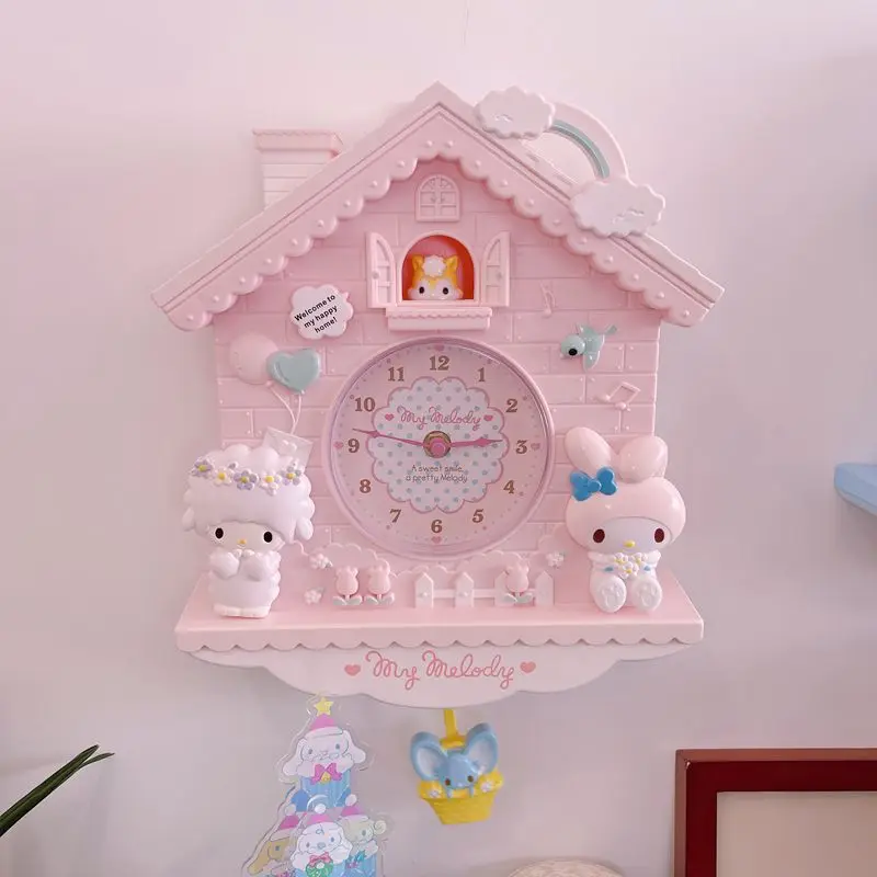 マイメロディ 家型掛け時計 ピンク　美品 714MV7HxToL._UF894,1000_QL80_.jpg