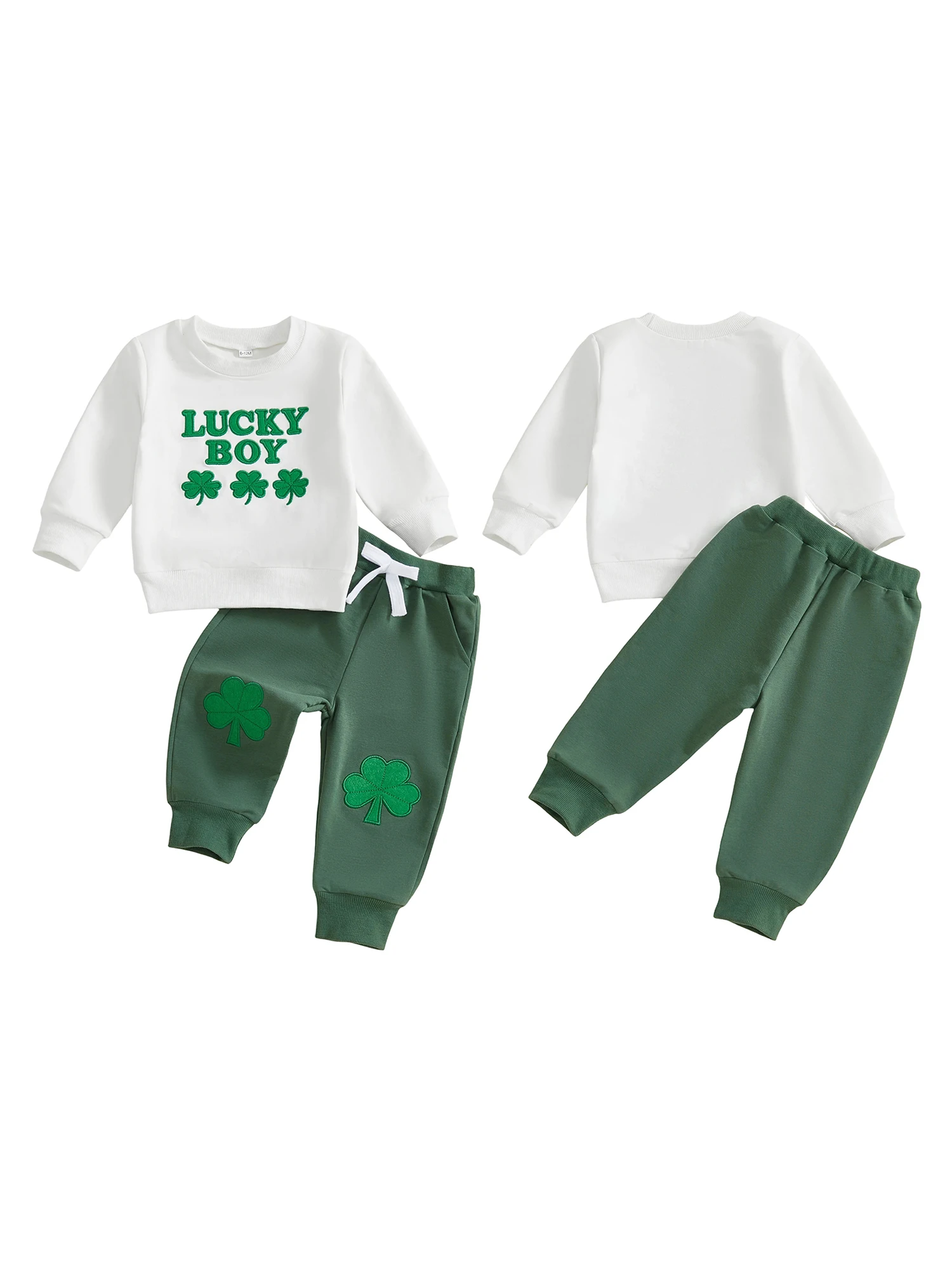 Baby Girl St Patrick s Day Green Shamrock Ruffle Romper and Headband 2 Piece Set for Infant Toddler Spring Outfit