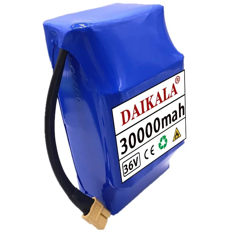 Rechargeable Battery 36V 10S2P 30Ah Rechargeable Lithium Battery pack 550W True for Electric Self-balancing Scooter HoverBoard Unicycle with BMS