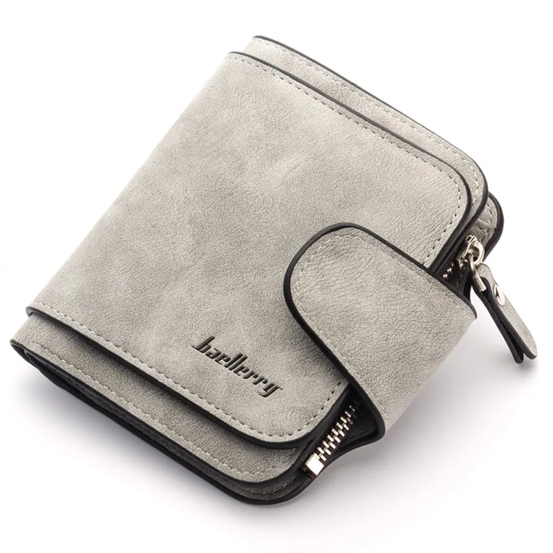 Baellerry Brand Wallet Women 2022 New Women's Short Wallet Korean Buckle Sanded Leather Coin Purse Mini Female Purses Carteras 