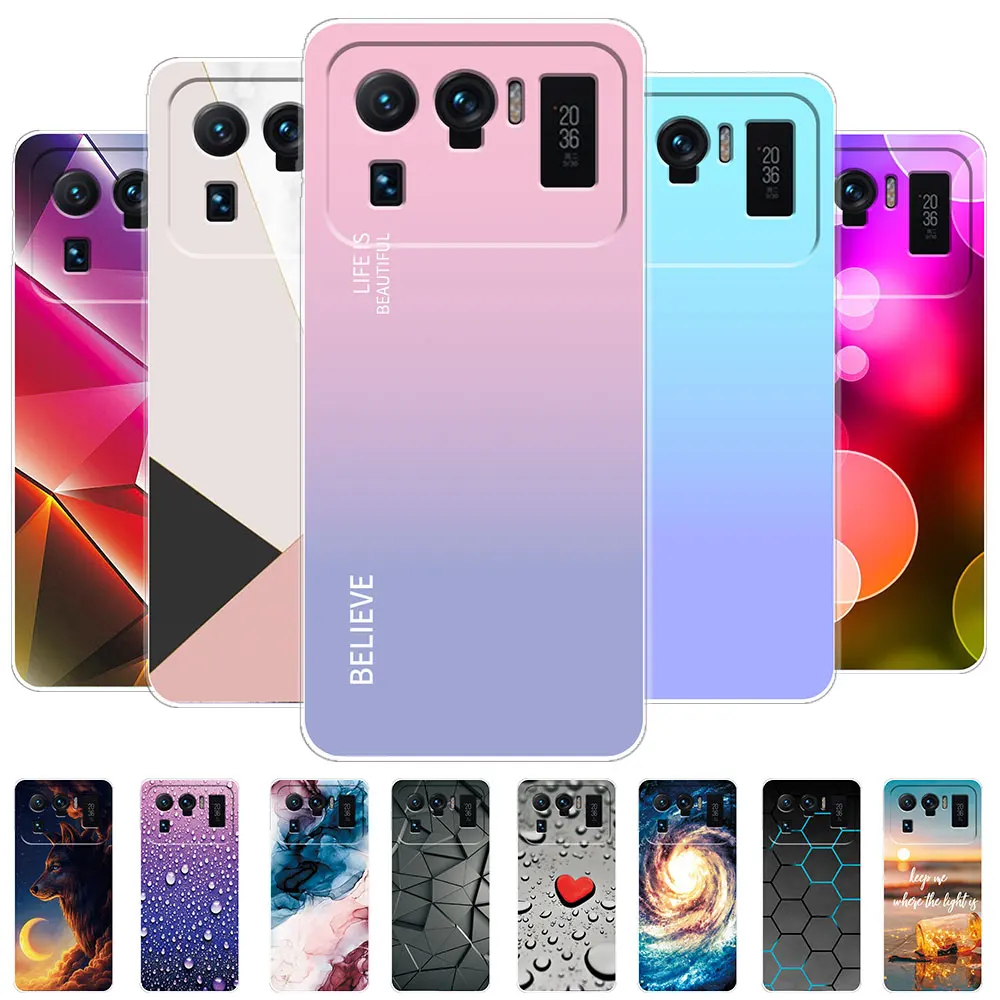 Per Xiaomi Mi 11 Ultra Case 6.81 Cover Per Xiaomi Mi 11 Custodia Morbida In Silicone Trasparente Ultra Marble Per Xiaomi Mi11 Ultra Fundas