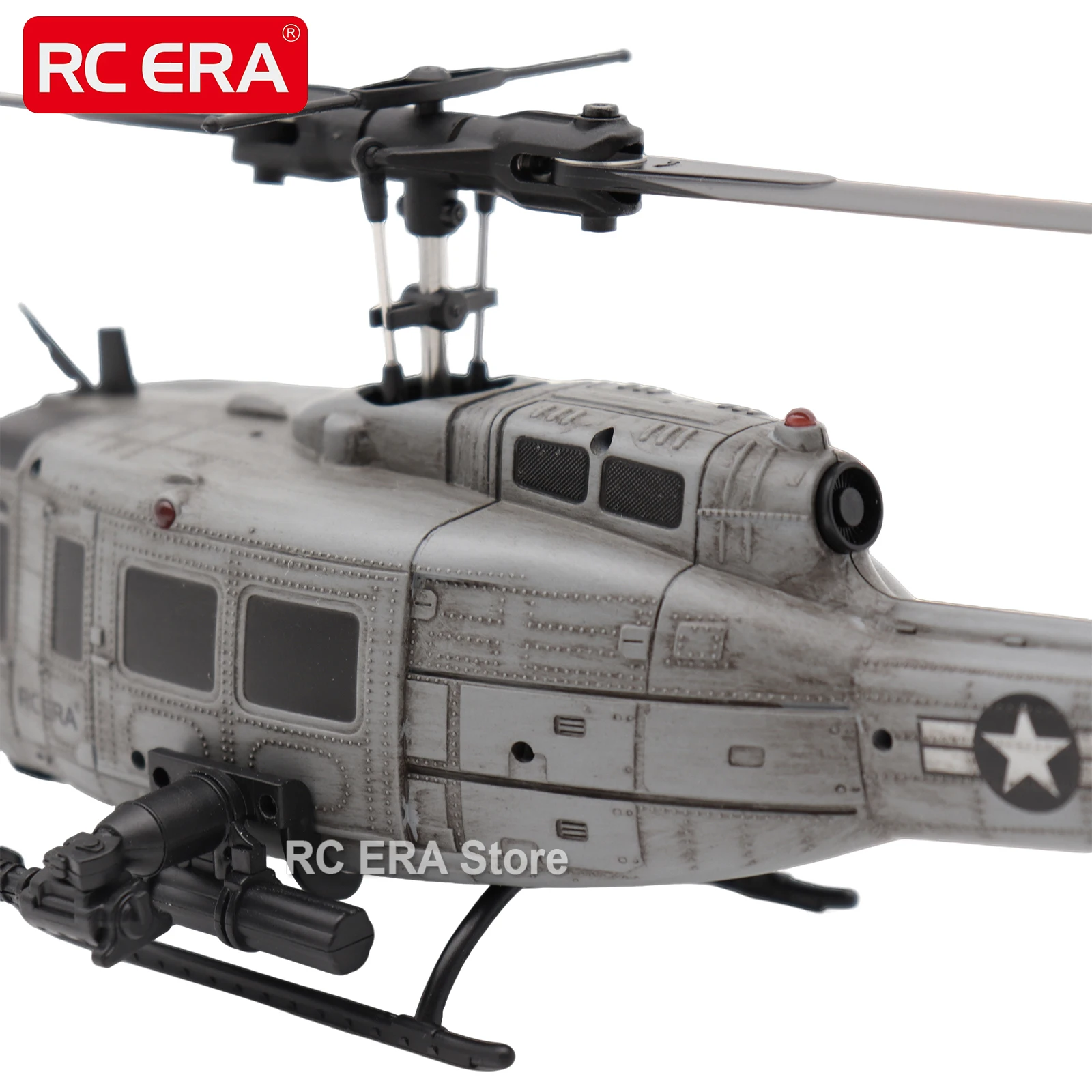 UH1 Huey Weathered Marine RC Helicopter – 6CH Remote Control Aircraft with Optical Flow, TOF Sensor & Auto Stabilization for Hobbyists 4