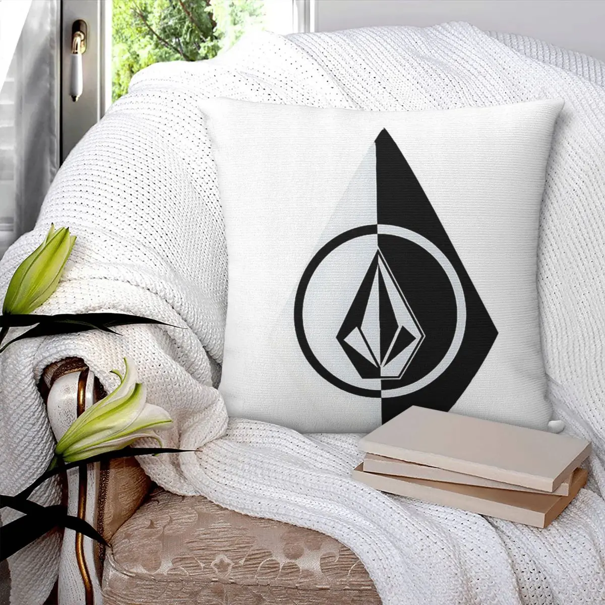 

Volcom Trending 7 Square Pillowcase Pillow Cover Polyester Cushion Decor Comfort Throw Pillow for Home Sofa