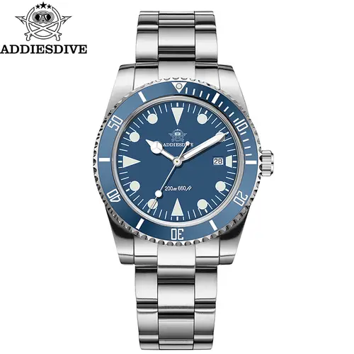 ADDIESDIVE Men's Diving Watch Stainless Steel Ceramic Bezel Quartz Watch Men's BGW9 Luminous 200m Waterproof  Men's Watch - Image 7