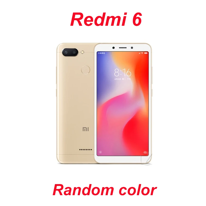 samsung dual sim phone price Xiaomi Redmi 6  4GB 64GB  googleplay phone with Global framework  Random color with giftRandom color with gift samsung android cell phones Android Phones