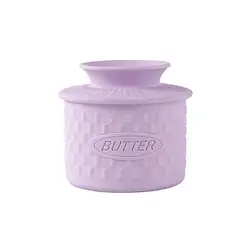 Creative Sealed Silicone Butter Dish with Lid - Dustproof Cheese Storage Keeper (Purple)