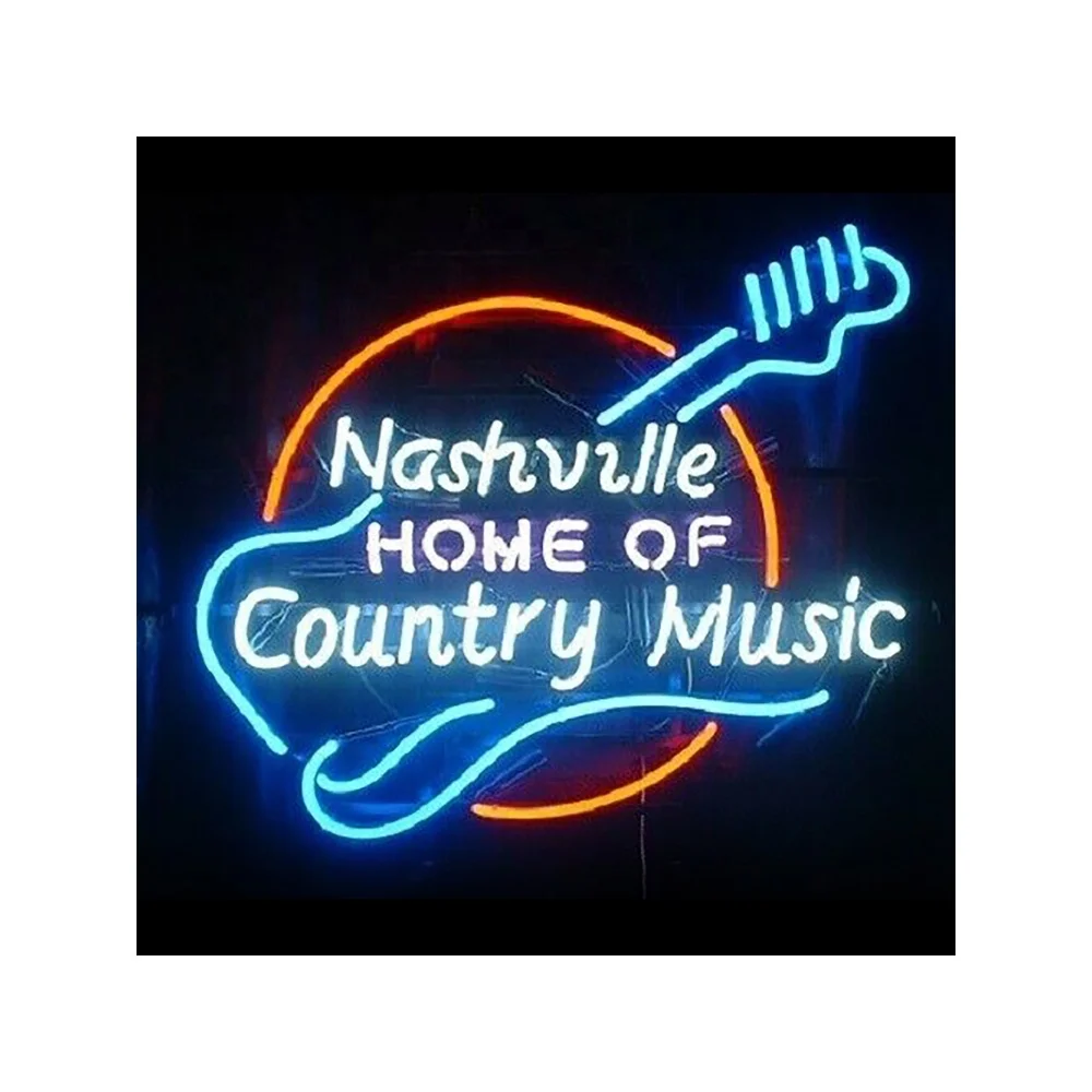 

Guitar Nashville Home Of Country Music Neon Light Sign Beer Bar Club Theater Decor Home Room Art Decor Neon Sign