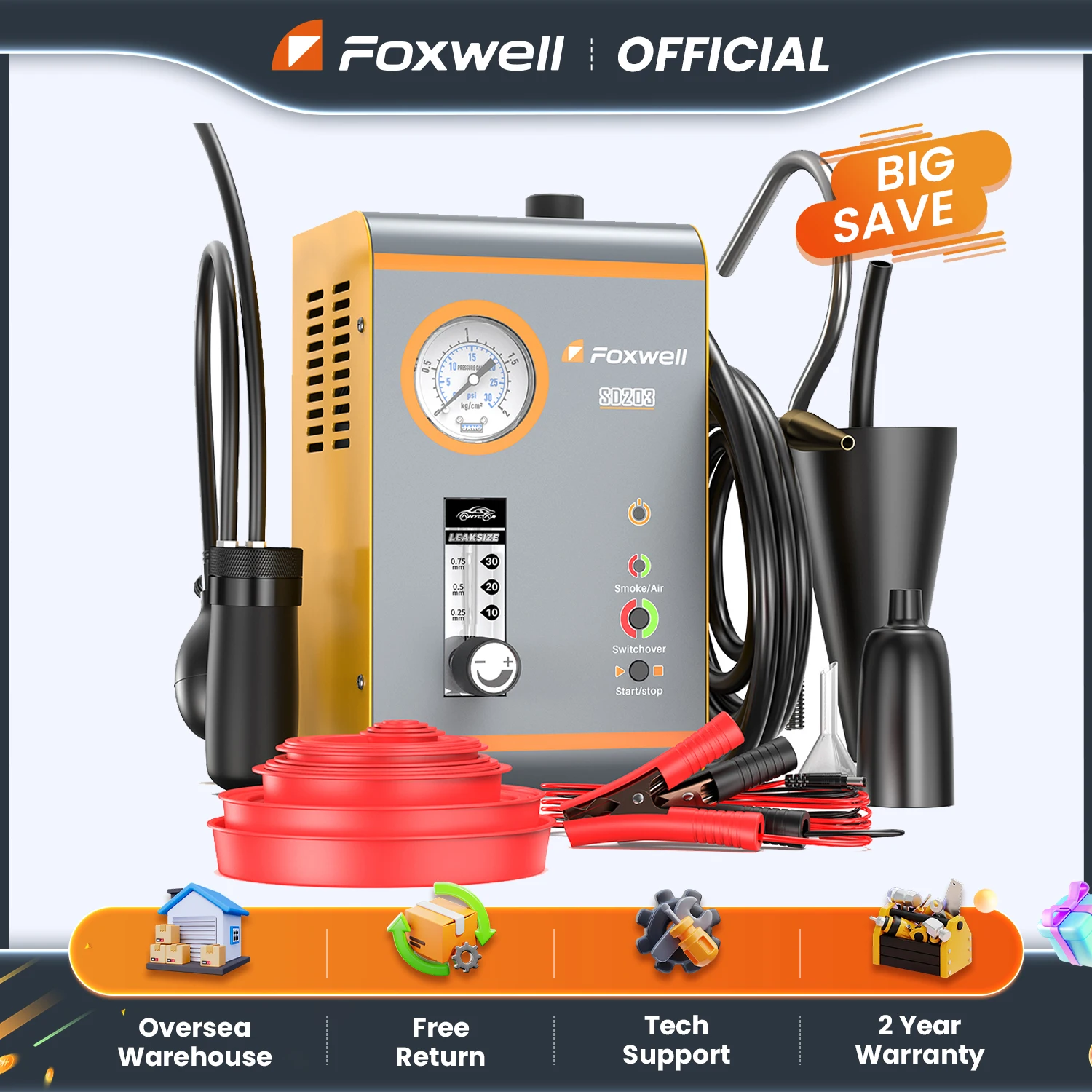 Foxwell SD203 Automotive Smoke Leak Detector Machine