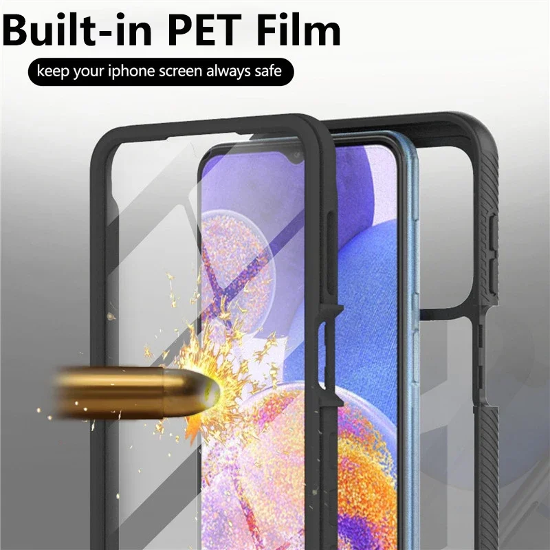 ShockProof Case For Samsung Galaxy M23 M13 A15 A35 A55 A25 A 05 S A14 A24 A34 A54 A13 A23 A33 A53 PET Front Film Protect Cover 6