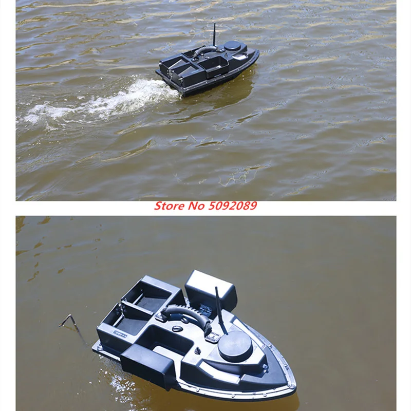 54CM 4 Hopper 100 GPS Auto Return Cruise RC Fishing Bait Boat 500M 2KG Adjust LED Lighting 100 Point GPS Fishing Bait Boat Nest 6