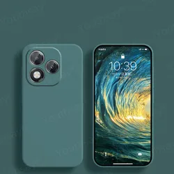 Luxury Liquid Silicone TPU Phone Case Cover - Soft and Original for Honor X5c (BlackGreen)