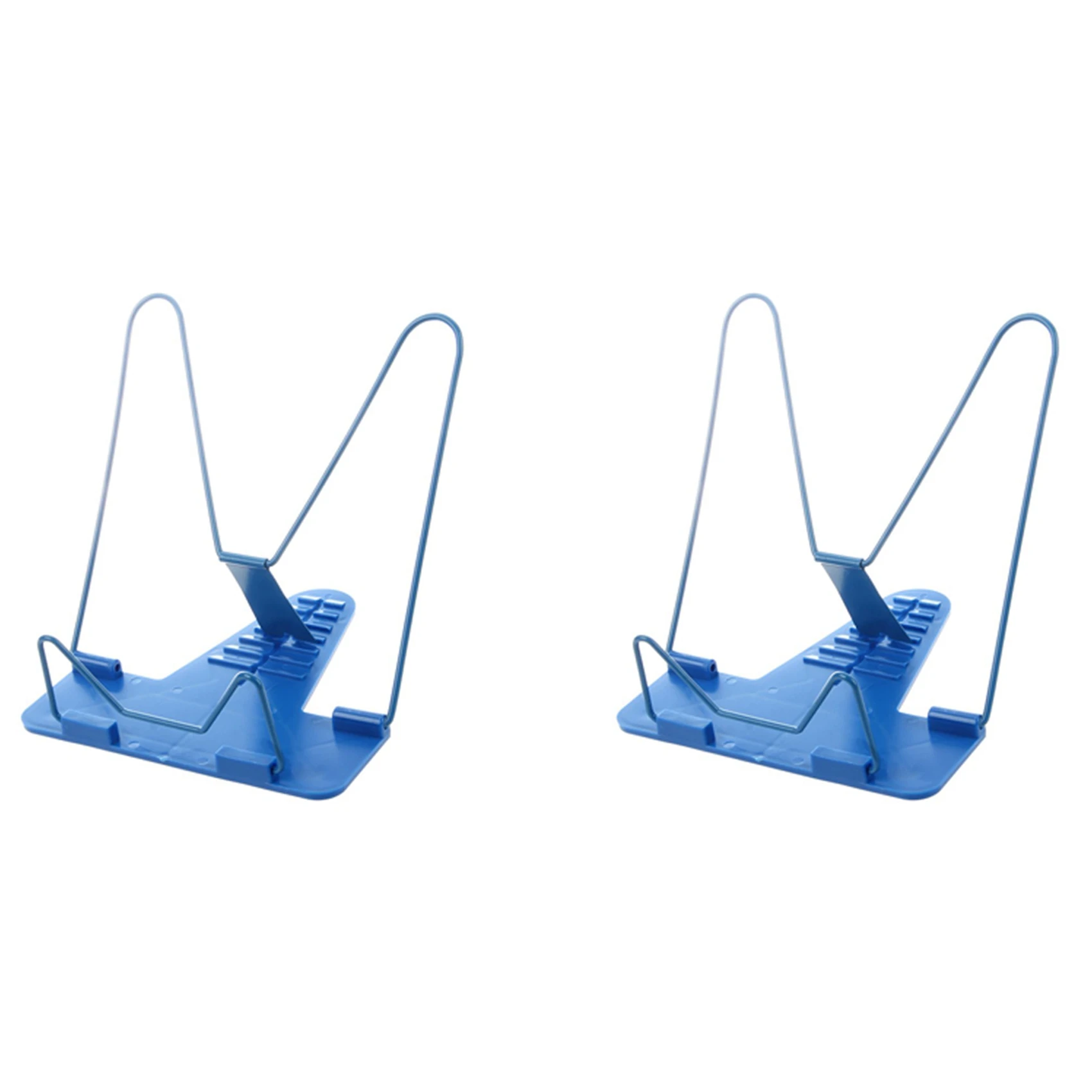 AEE9-2Pcs 휴대용 접이식 조절 가능한 북엔드 스탠드 독서 책 스탠드 문서 홀더 베이스 독서 책꽂이 (블루)22X16cm