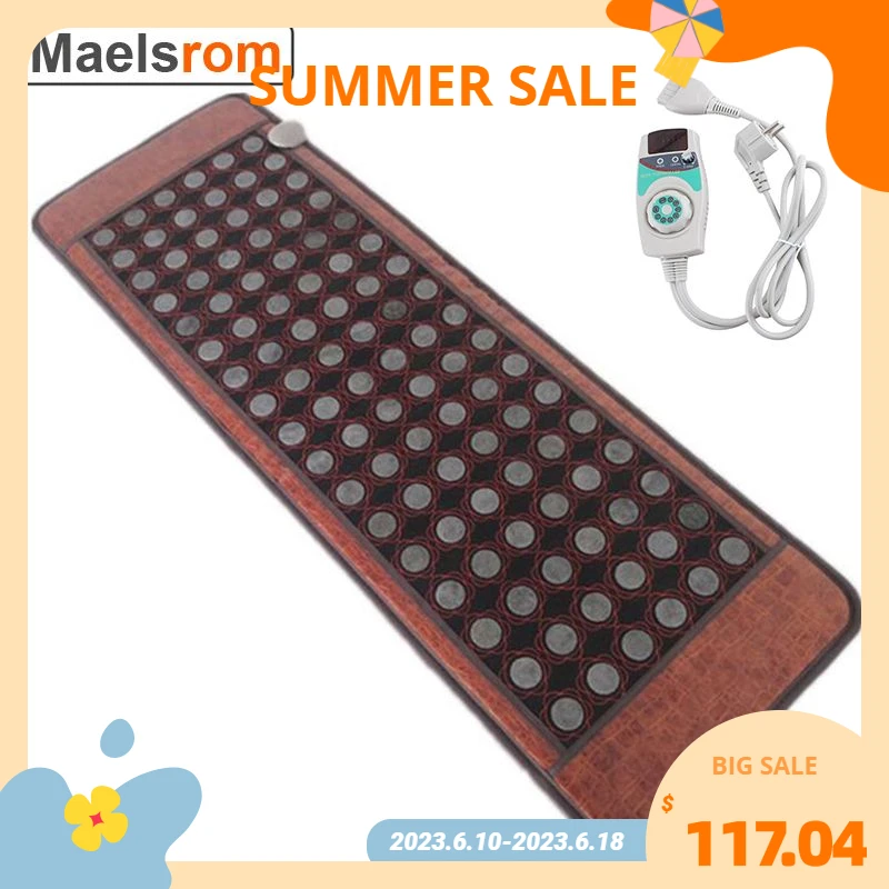 New Far Infrared Natural Jade Tourmaline Heating Pad Hot Stone Therapy