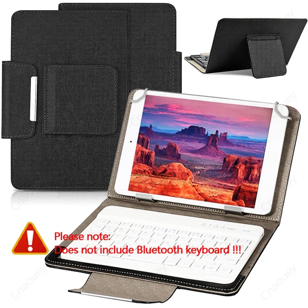 Estojo Folio Universal para Tablet Suporte de Couro pu Capa Protetora Traseira Rígida para pc Ipad Samsung Huawei Lenovo Android 710 1
